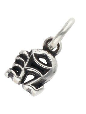 Chrome Hearts Stack Alphabet Charm Initial Silver Necklace